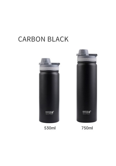 Shun Çift Katmanlı Yalıtımlı Paslanmaz Çelik Kahve Termosu, Sıcak Ve Soğuk İçecekler İçin, Normal Tip Siyah Siyah