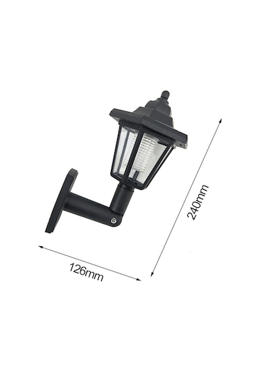 Xiyyadms Güneş Enerjili Led Duvar Lambası, Otomatik Işık Sensörlü Altıgen Tipi, Islak Ortam Uygun, Sıcak Beyaz Işık, 1 Adet Sıcak Beyaz