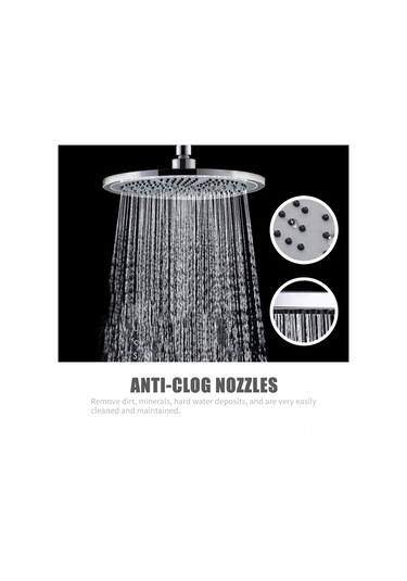 Lemestar 9.5 İnç Yuvarlak Paslanmaz Çelik Anti-korozif Yüksek Basınçlı Otomatik Temizleyici Duş Başlığı Boru Hariç - Rf-554010 Diğer