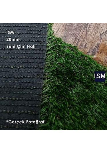 Ism - Suni Yapay Çim Balkon Halı Yüksek Doku Kalın - 20Mm - Yeşil