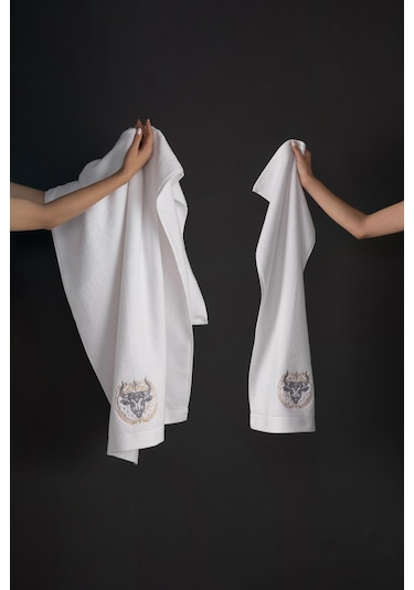 Varol %100 Microcotton Üst Kalite Havlu Seti Burç Nakışlı Boğa-standart Boğa Diğer