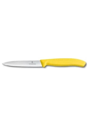 Victorinox Sivri Uç Düz Soyma Bıçağı 10 CM Sarı