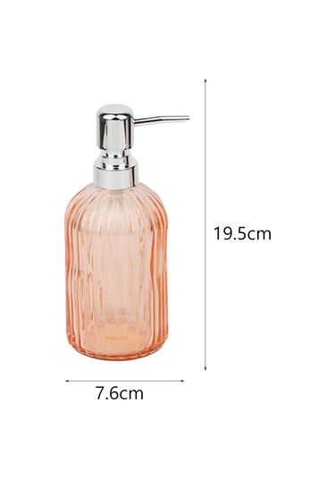 Suntek 2 Adet Cam Sabunluk Dispenseri Mutfak Çamaşır Turuncu Turuncu