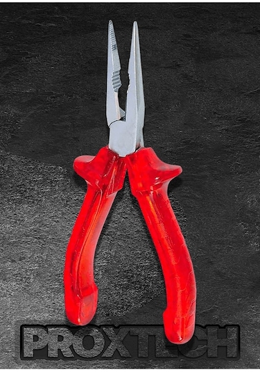 PROXTECH Yüksek Kalite Kırmızı Şeffaf Saplı 5li Pense,