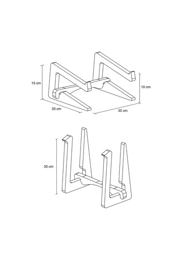Hanwood Ahşap Laptop Standı - Laptop Yükseltici - 15" Ve Üzeri