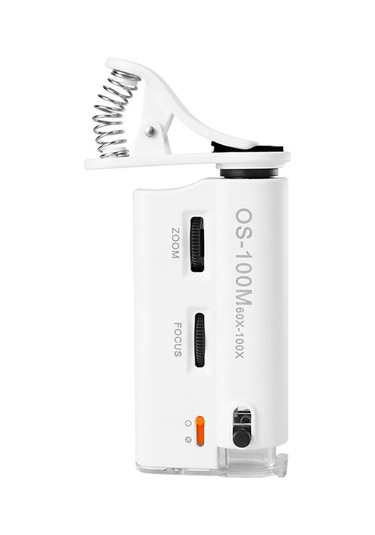 Aubyhe Telefon Kamera Kullanan 60-100x Yakınlaştırıcı, Evrensel Klemli, Led Işıklı, Taş/mücevher Gözlem Mikroskobu Pil Dahil Değil