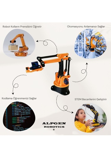 Arduino 3 Eksen Robot Kol 3d Parça Seti Elektronik Hariç Güncel Sg90 İle Uyumlu