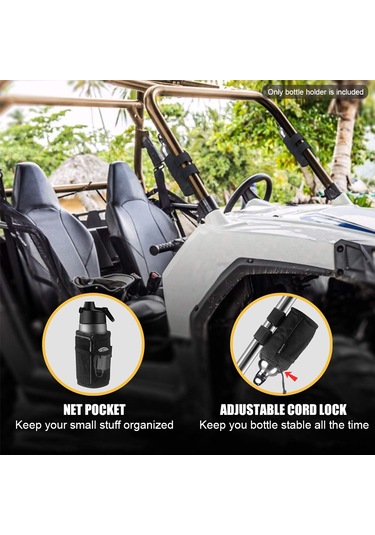 Qingmipy Sıcaklık Koruyucu Su Şişesi Tutucu, Çıkış Delikli, Ağızlı Cep, Bisiklet/bebe Arabası/engellere Uygun, Siyah, 17.5x8.3cm Çok Renkli