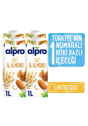 Alpro Yulaf & Badem İçeceği 4 x 1 L