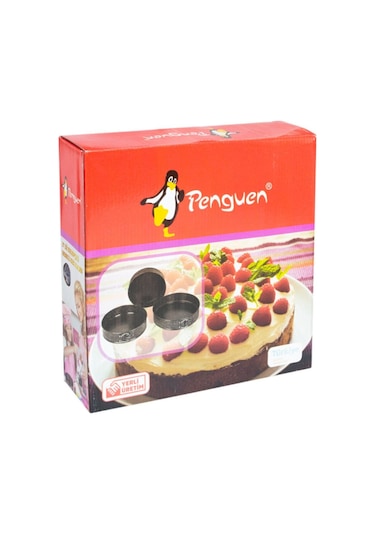 Penguen 3 Lü Kelepçeli Kek Kalıbı - 3 Lü Kek Kalıbı