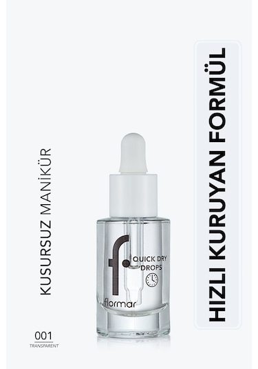 Flormar Quick Dry Drops Besleyici Etkili Oje Kurutucu Yağ 001
