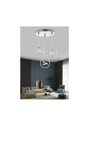 Helezon Modern Sarkıt 3'lü Led Avize - - Kumandalı / Gold Gold