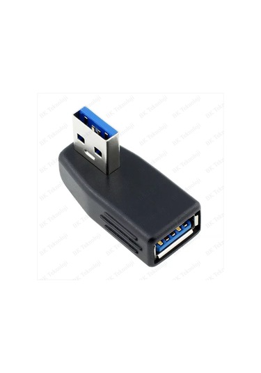 Usb 3.0 Sağ Açılı Konnektör Erkek Dişi 90 Derece Uzatma Adaptörü