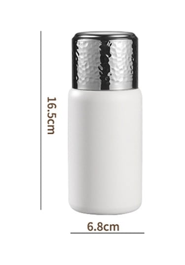 300Ml 316 Paslanmaz Çelik Yalıtımlı Bardak Dövülmüş Doku Kapaklı Çay Süzgeçli Su Şişesi Bpa Içermez Fda Sertifikası Yok - Siyah