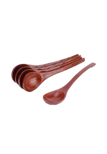 Skycity 5 Adet Ahşap Kamp Çatalı, Uzun Saplı, Kaymaz Önleyici, Ev Ve Dışarı Kullanım, Doğal Malzeme, Pratik Mutfak Gereci Diğer