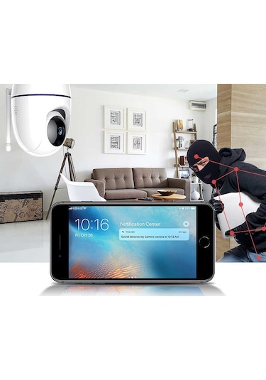 Kablosuz Kamera 1080p Harekete Duyarlı 360 Derece 2mp