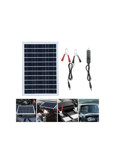 Hfambition 60w Monokristal Güneş Paneli Seti: Ip65 Su Geçirmez, Dc18v Çıkış, Krokodil Klipsi + Araç Şarj Cihazı, Taşınabilir Çerçeveli