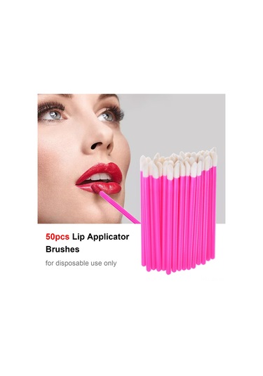 Wezone 50 Adet Tek Kullanimlik Mavi Dudak Fırçası Seti - Dudak, Kirpik Ve Kaş Makyajı İçin Uygun, Kolay Uygulama