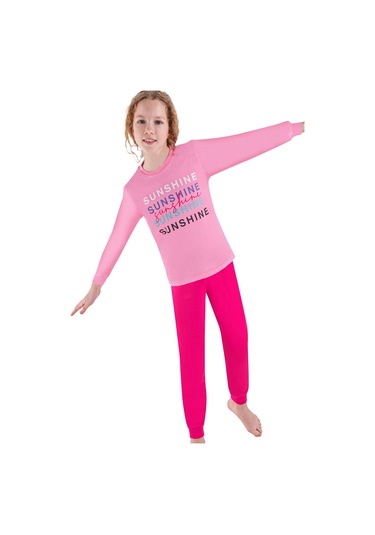 Ersoy 752u Kız Çocuk Uzun Kollu Pijama Takımı-pembe Pembe