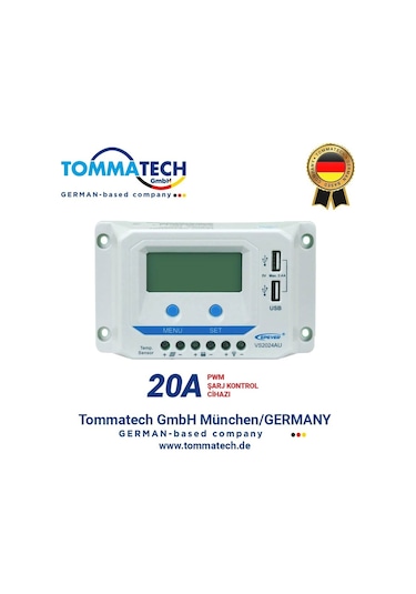 Tommatech 20 A Amper Şarj Kontrol Cihazı
