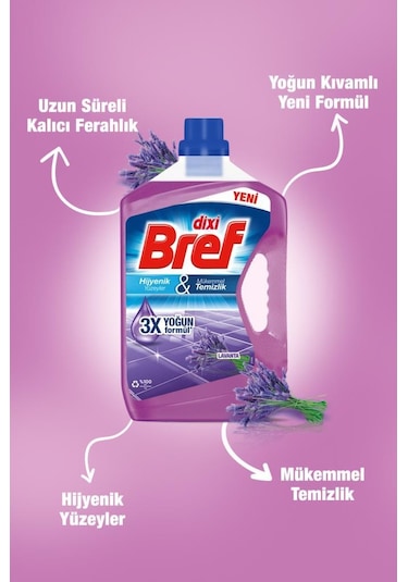 Bref Yüzey Temizleyici Lavanta 4x 2.5l 4'lü Set set-hnkdtj-5282-6235