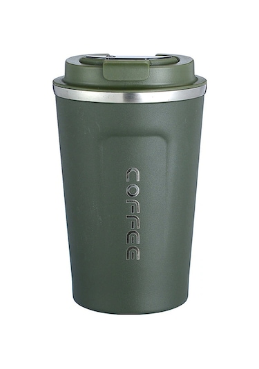 Ranyeek 304 Çelik Akıllı Sicaklık Gösteren Termos Bardak, Dokunmatik Ekran, Çift Katlı Vakumlu, Araçta Kullanıma Uygun, Yeşil, 380ml Yeşil Yeşil