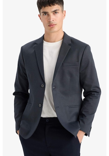 DeFacto Slim Fit Dar Kesim Astarlı Blazer Ceket W9254AZ25SPNV179