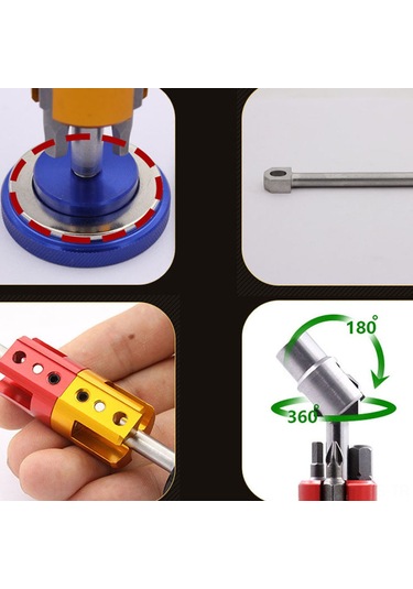 Jeemson Bisiklet İçin Orta Boş Eksenli Diş Plakası Araçları - Gizli Taşınabilir T25 Altıgen Anahtar - 21mm Ve Altı Boş Basınç Disklerine Uygun - Siyah Çok Renkli