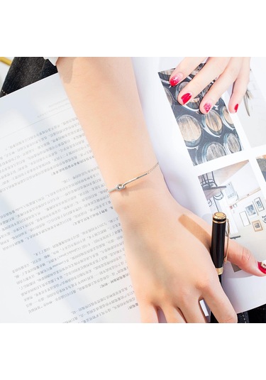 Rose Gold Opk Moda Titanyum Çelik Bileklik Kadın Bileklik