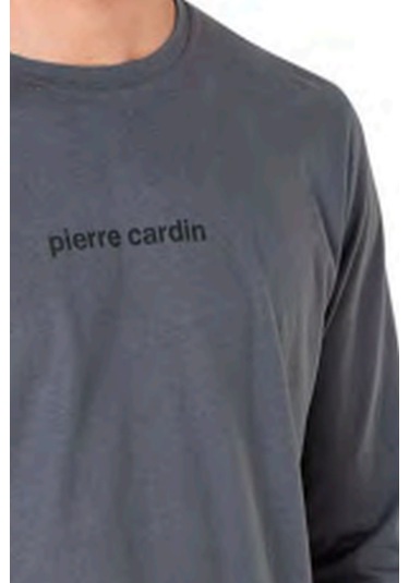 Pierre Cardin 6095 Erkek Uzun Kollu Bisiklet Yaka Pijama Takımı-füme Füme