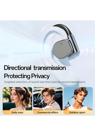 Vkemall M111 Kablosuz Bluetooth Kulaklık: Uzun Pil Ömrü, Gürültü Engelleme, Aı Çeviri Ve Kulak Dışı Tasarım - Siyah