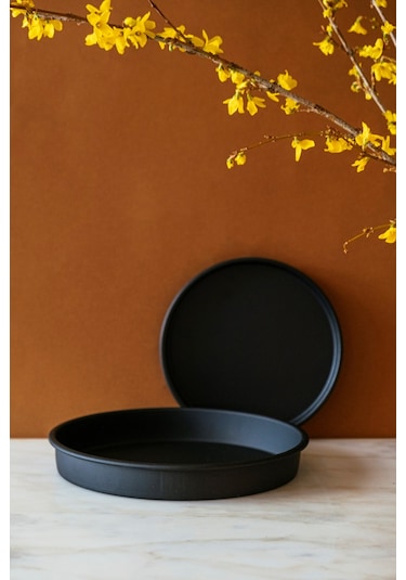 Orta Boy Rustik ve Şık  Country Tarzı Siyah Metal Tepsi