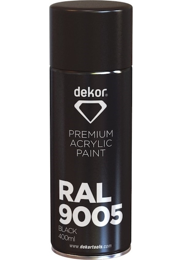 Dekor Sprey Boya Parlak Siyah Ral9005 400ml