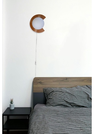 Kesik Aplik Fişli Kahverengi