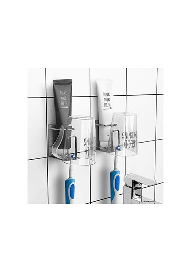 Banyo İçin Yapışkanlı Paslanmaz Çelik Duvara Monte Diş Fırçası Tutucu Diğer