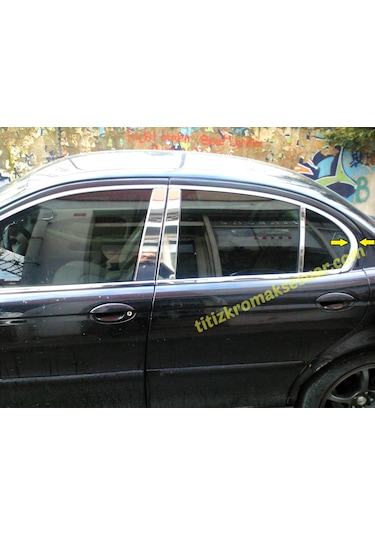 Jaguar X-Type Krom Arka Kapı Kelebek Cam Yeri Çıtası Aksesuarı 2P