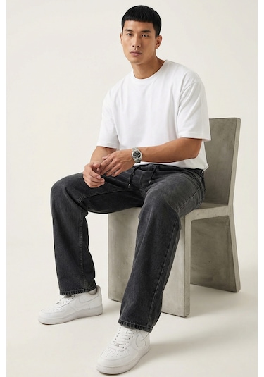Bigdart Erkek Rahat Kesim Baggy Jean Pantolon 30075 - Antrasit