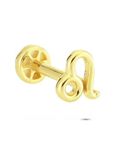 Glorria Altın Aslan Burcu Tragus Piercing Altın