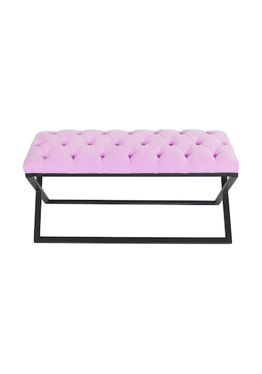 Varcera Pembe Chester Model Kapitoneli Puf&bench&koltuk&oturma Bankı&teddy Puff&yatak Odası Takımı Önü&ucu