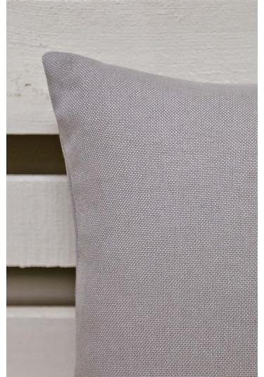 Melodie Keten Kırlent Kılıfı Açık Gri 50X50 Cm