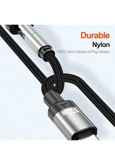 1m Usb-c - Type C / İp 2'si 1 Arada Pd 100w / 27w 180 Derece Dönüşlü Manyetik Şarj Kablosu