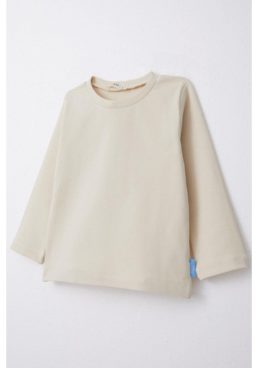 Breeze Erkek Çocuk Uzun Kollu Tişört Basic 1-4 Yaş, Krem-krem Krem