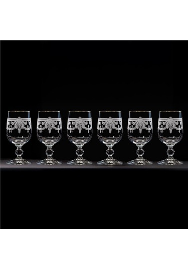 Torino Gerçek Altın 130cc 6renk 6lı Ayaklı Kadeh-3481 Çok Renkli