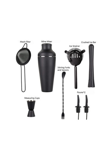 Paslanmaz Çelik Çubuk Aletleri İle Barmen Kiti Çalkalayıcı Kokteyl Seti Seti