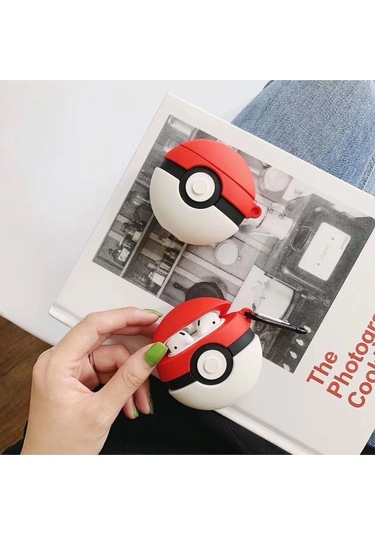 Airpods 4. Nesil İle Uyumlu Pokemon Topu Figürlü Silikon Kulaklık Kılıfı Kırmızı Belirtilmemiş Airpo Diğer