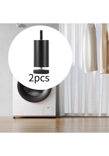 Suntek 2x Ayarlanabilir Mobilya Bacakları Alüminyum 25-cm-siyah Siyah