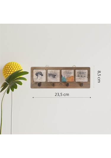 Anadoliamağazacılık Patara Serisi 4'Lü Traverten Dekoratif Askılık Diğer