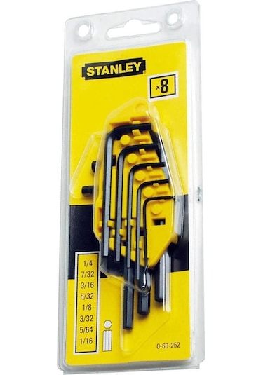 Stanley 0-69-252 Allen Anahtar Takımı 8 Parça