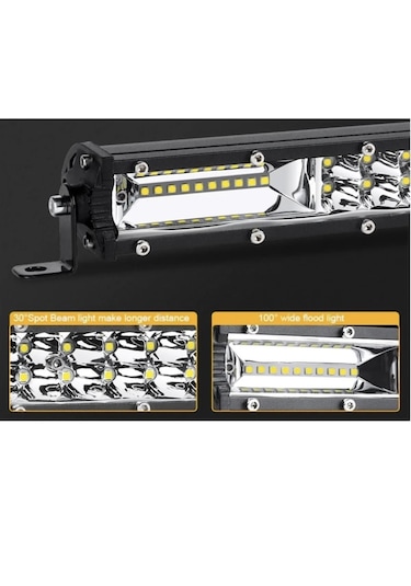 Point 300w 80 Cm Çift Sıra 5 Modlu Turuncu Beyaz Off Road Led Bar 1 Adet