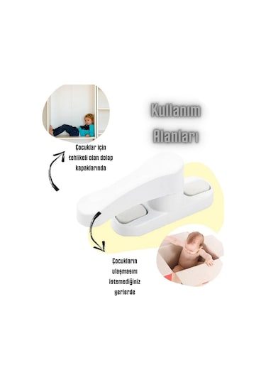 10 Adet Metal Beyaz Pencere Emniyet Kilidi Çocuk Hırssız Kilidi